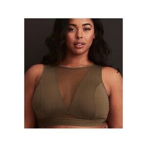 Torrid sz 1 Olive Microfiber Mesh Bralette